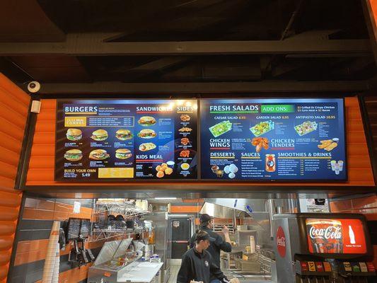 Counter and menu board