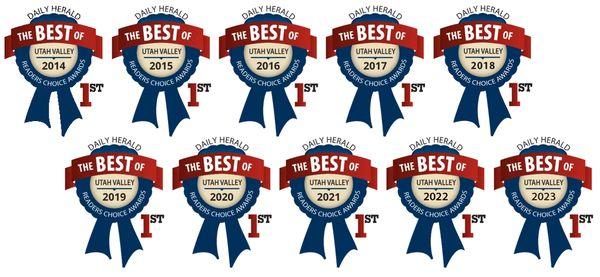 Voted "Best Of" in Utah Valley by Daily Herald 10 years in a row!