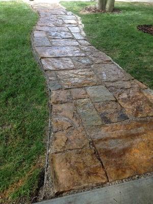 Natural stone pathway