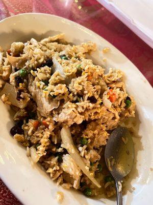 Hawaiian fried rice with chicken