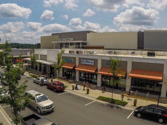 Drone shot of our Shops at Stonefield location at Hydraulic Road and Route 29!