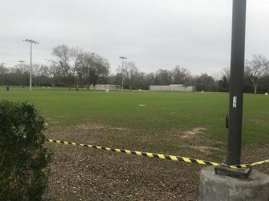 Lots and lots of soccer fields! But they're closed right now.