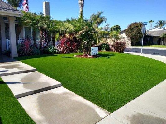 Front Yard Artificial Grass Installation