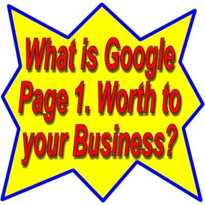 What Does Search Engine Page 1 Ranking Mean to Your Business