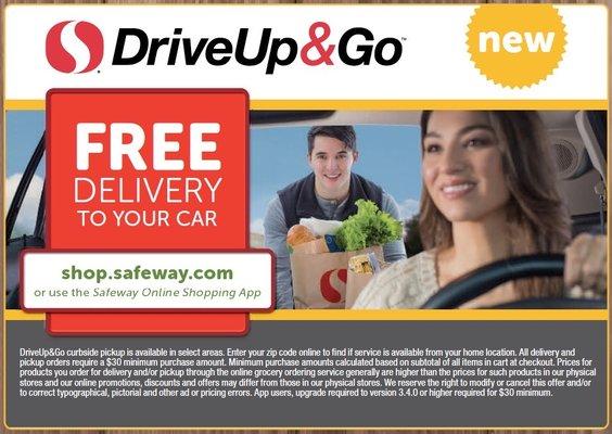 Albertsons and Safeway have joined the order online and pick up train.