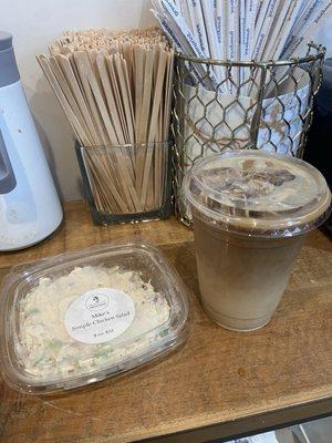 Delicious chicken salad & Joey's alternative coffee