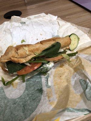 Horrible looking sandwich.