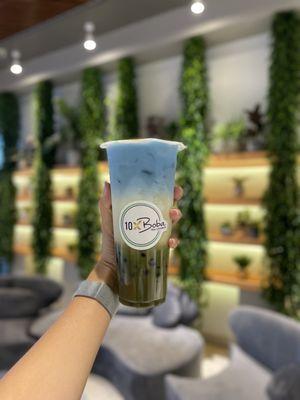 ig: @whatsviveating  |  butterfly pea matcha latte