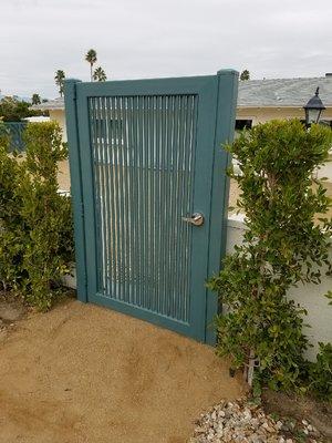 RH View Point of Louvered Pedestrian Gate