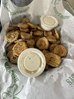 Fried pickles with ranch