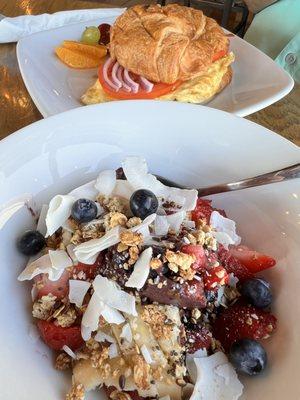 Açaí Bowl, HUGE Breakfast Croissant