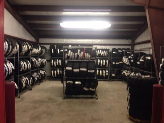 One of the two tire rooms.