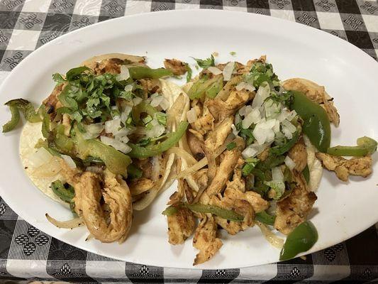 Vegan soy curl tacos