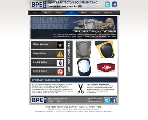 Website for BPE Protective Equipment