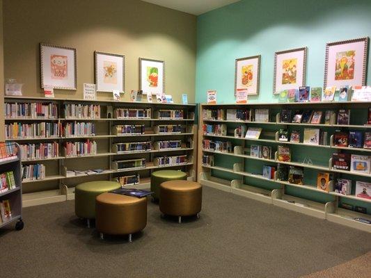 Sitting and display area just inside the Children's area