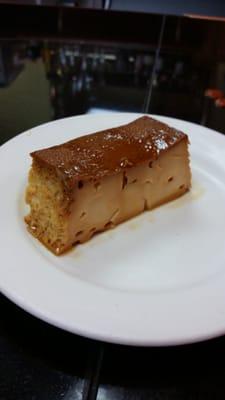 Flan was rich, not jiggly how I like it.