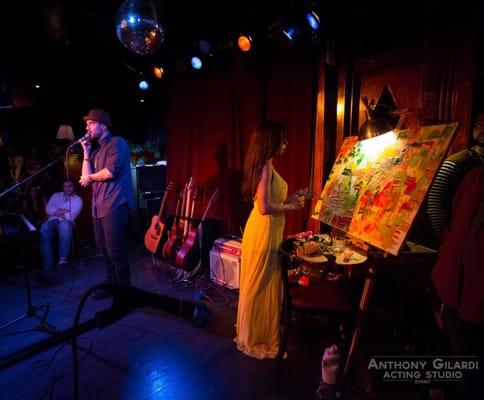 Students performing at the Anthony Gilardi Acting Studio's annual Christmas event