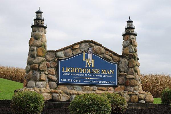 Lighthouse Man Sign