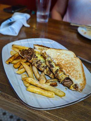 Barbacoa grilled cheese