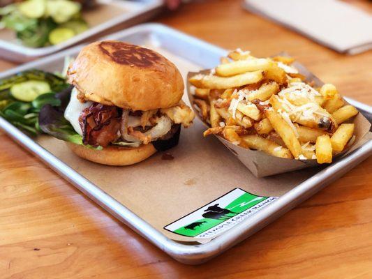 West Burger with truffle fries