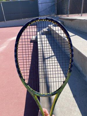 Strung racquet