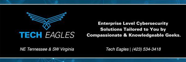 The Tech Eagles Cover Image with our location and phone number. Contact us anytime!