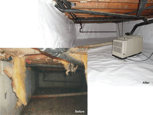 Crawl space encapsulation system.