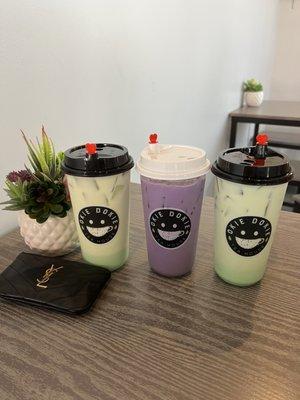 Mung Bean Pandan Milk Tea Ube Taro Milk Tea