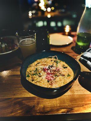 RISOTTO 17 Basil + blistered tomatoes + crispy shallots