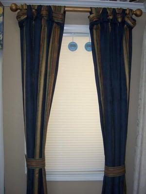 Tab Top W/ Braid over Hunter Douglas Duette Shade