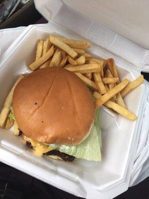 Veggie burger and fries!!!