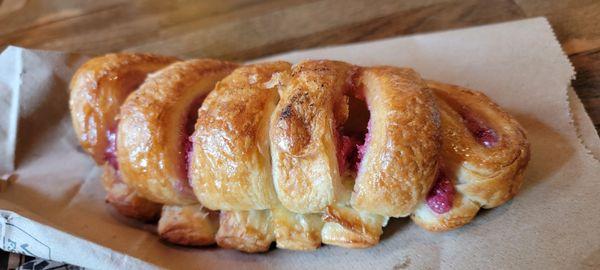 Raspberry cream croissant