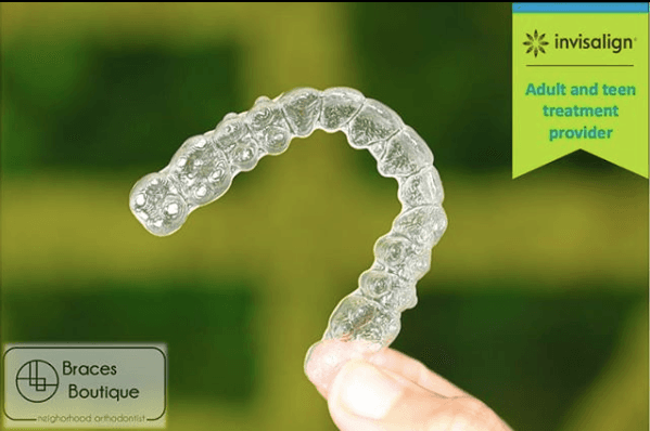 Invisalign aligners for adults.