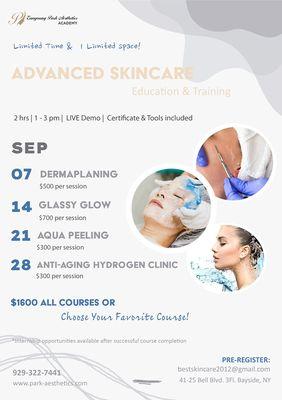 Skincare education & Training!