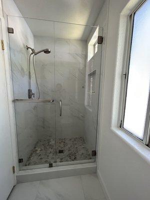 Finished master shower