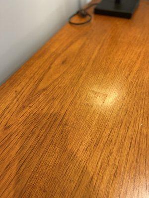 Scratches in teak dresser