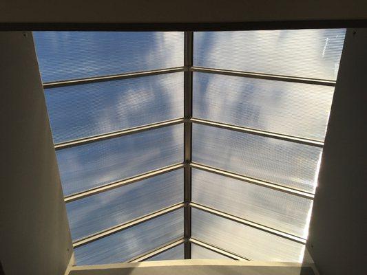 Skylight view from the inside.