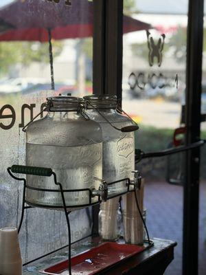 Water for guests - cute set up :-)