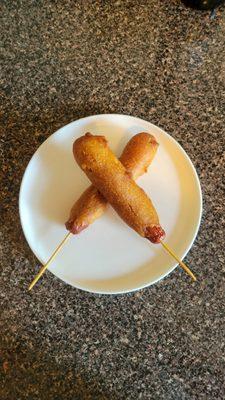 Kosher style corn dogs