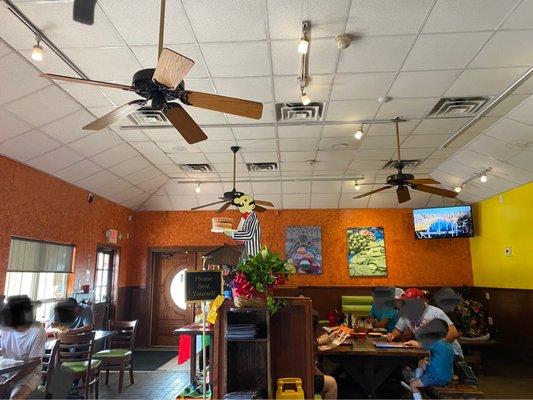 Taqueria Arandas entryway and eating area.