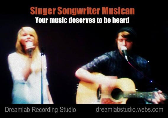 Shane and Emily Recorded their first CD at Dreamlab Recording Studio