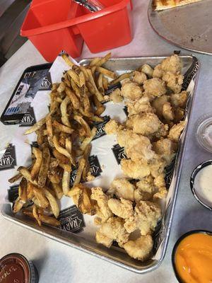 chicken bites with fries