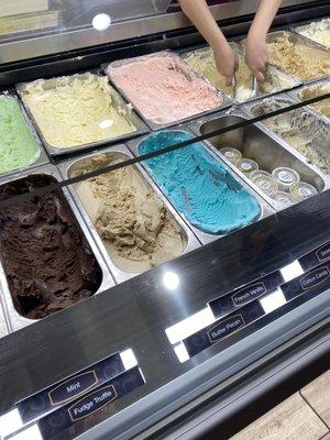 The ice creams! The blue is cotton candy