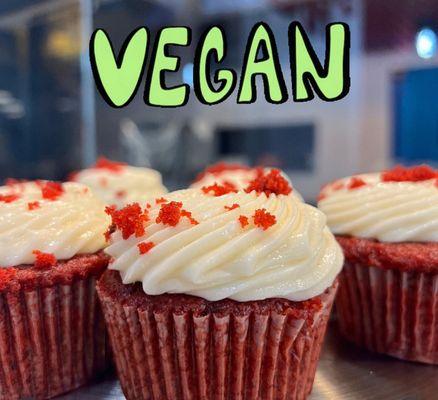 We have delicious vegan red velvet