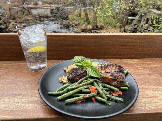 Blackened swordfish