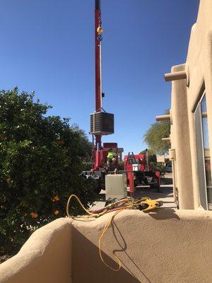 Working with Smiley Crane Company on this split system install