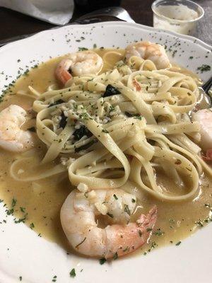 Shrimp Scampi. Very good.