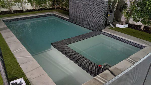 My pool and hot tub