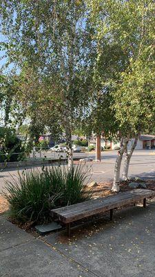 Peaceful seating area outside