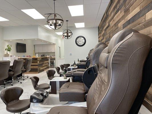 Inside the nail salon